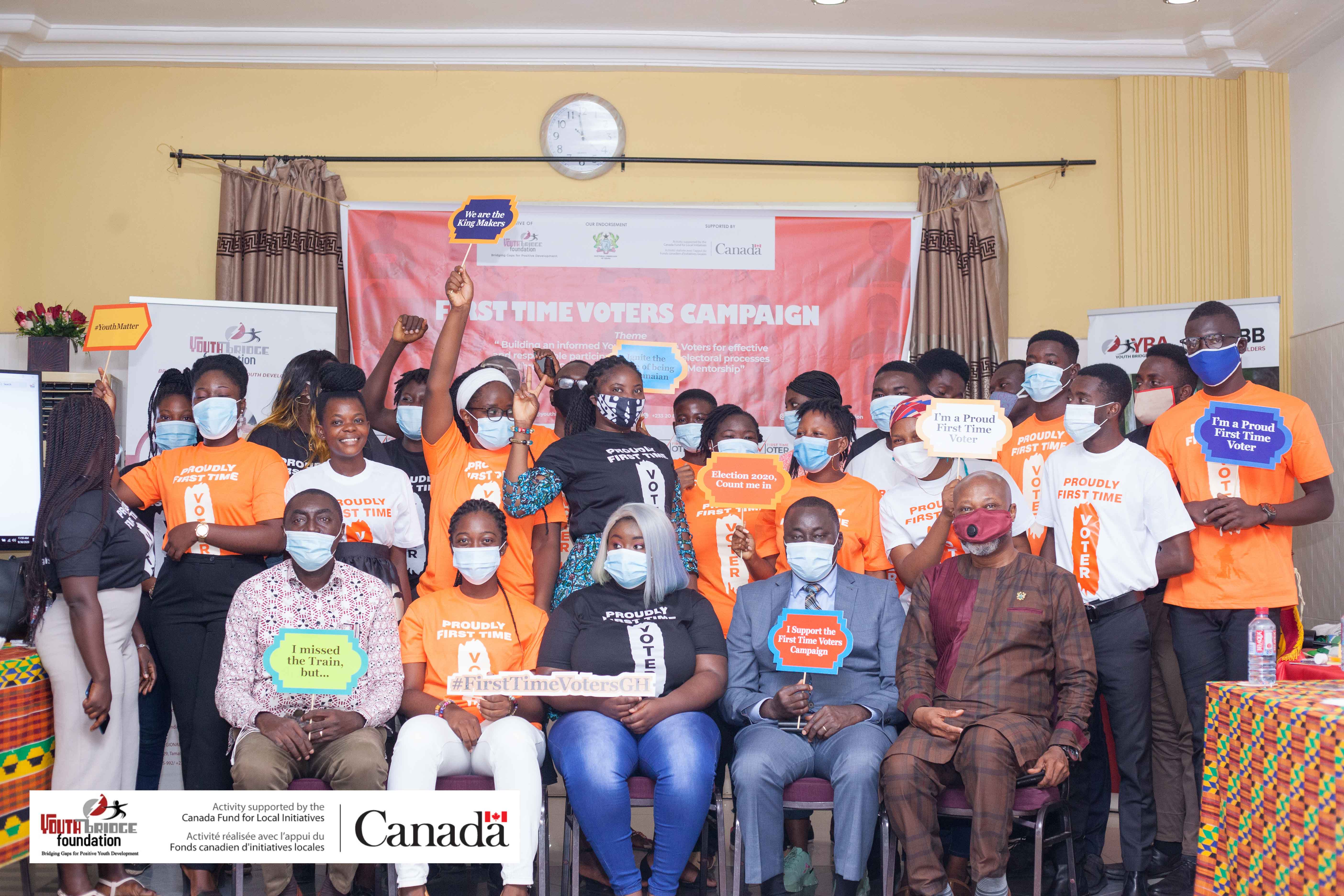 You are currently viewing Youth Bridge Foundation And The Canada Fund For Local Initiative Launch The First Time Voters Campaign Ahead Of Elections 2020