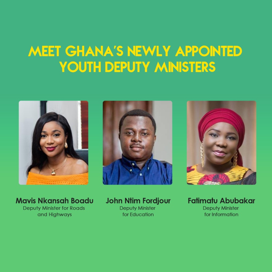 Read more about the article MEET GHANA’S NEWLY APPOINTED YOUTH DEPUTY MINISTERS